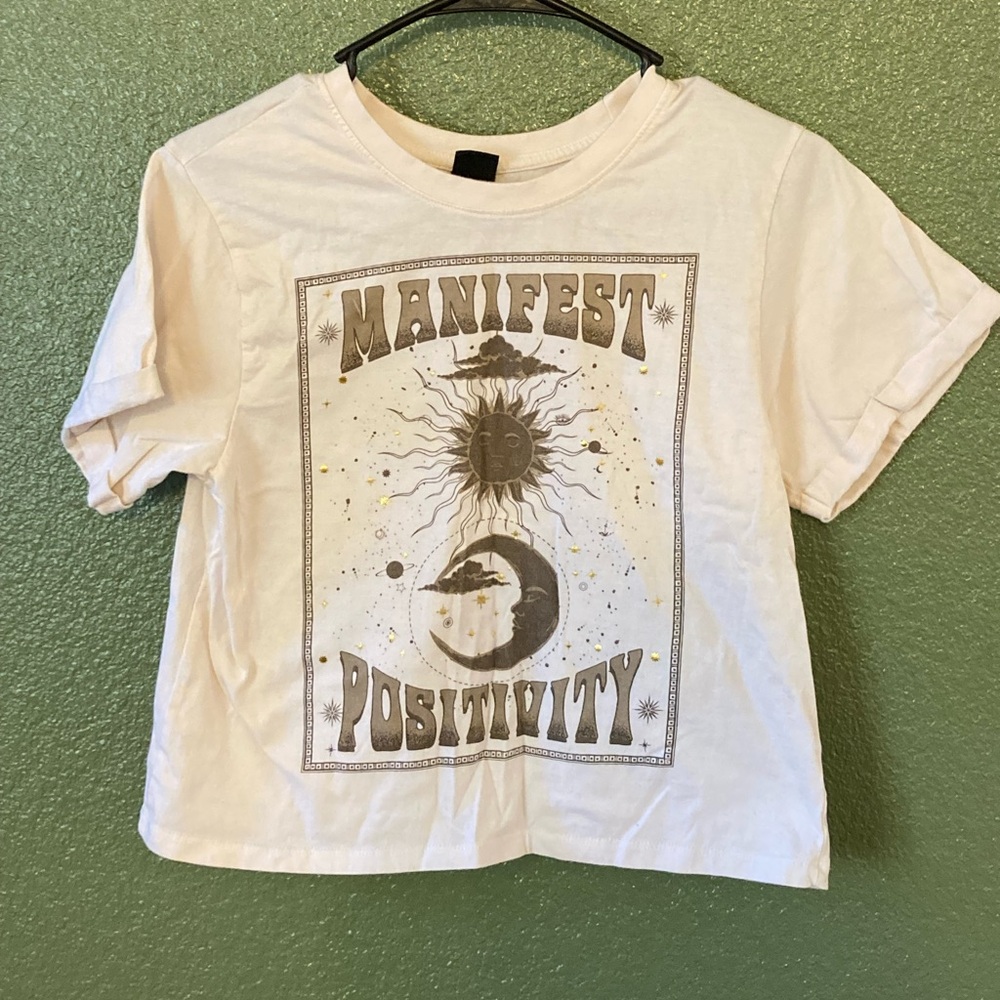 Attitude not included crop top tee SIZE:M
